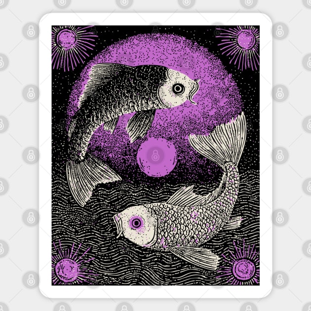 Celestial Koi - The Yin Yang of the Cosmos Magnet by TuncGK